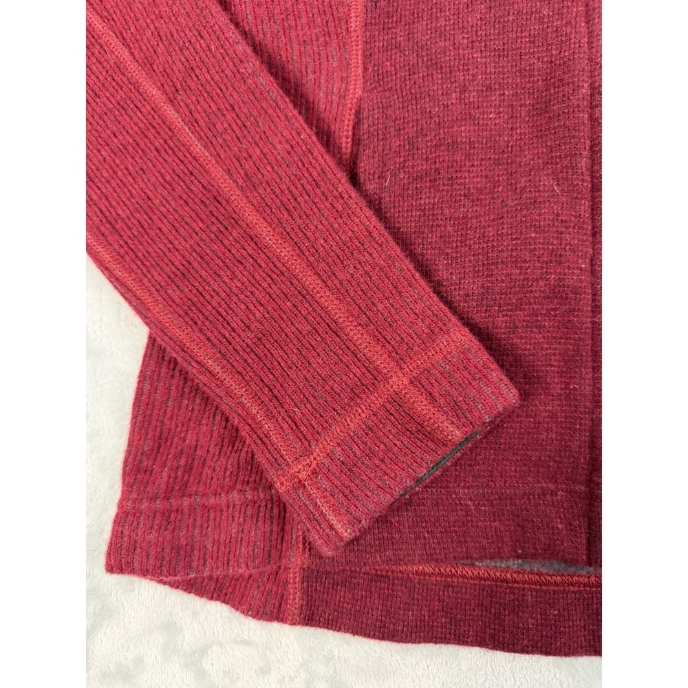 Mountain Hardwear Jacket Women's Small Red Full Zip Wool Blend Sarafin Sweater - Picture 6 of 10